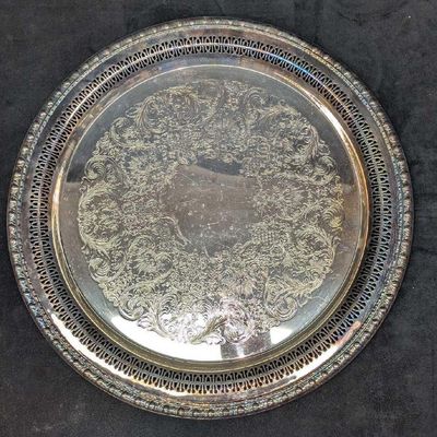 Rogers & Bro 1772 Silver Plated Etched Platter