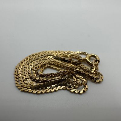 14K Italy Gold S Style Link Chain Necklace W39