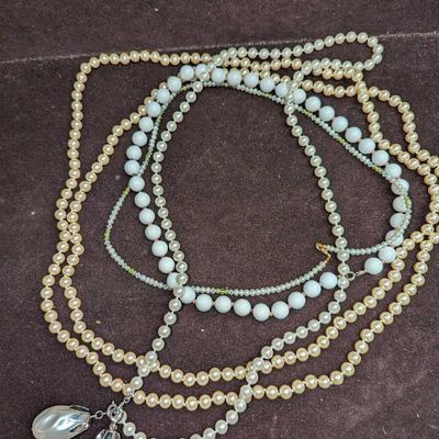 4 Faux & Freshwater Pearl & Sarah Coventry Necklaces