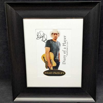 Framed Autographed Brad Paisley Book Print