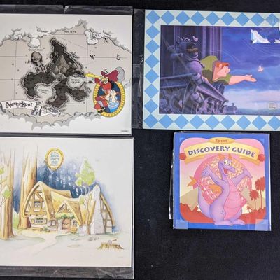 Sale Photo Thumbnail #1175: Disney Art Prints and Old Epcot Discovery Guide