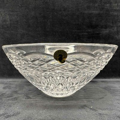 Waterford Crystal Glass Criss-Cross Geometric Pattern Bowl