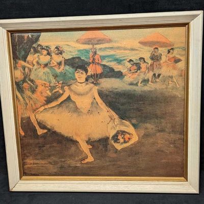 Framed Edgar Degas Ballerina Print on Board