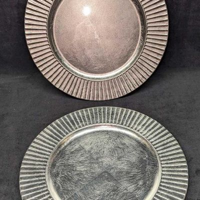 2 Lenox Plastic Round Charger Plates A