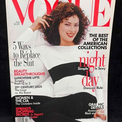 Vintage Vogue February 1996 Shalom Harlow