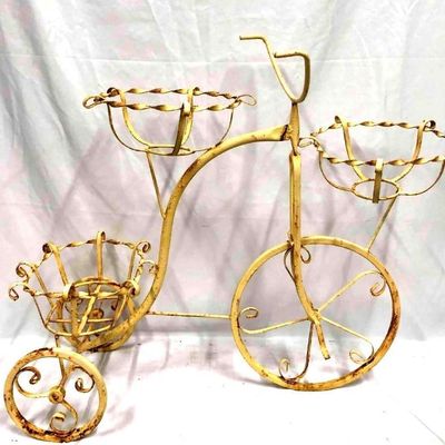 Sale Photo Thumbnail #1202: Vintage Bicycle Plant Stand Garden Sculpture
