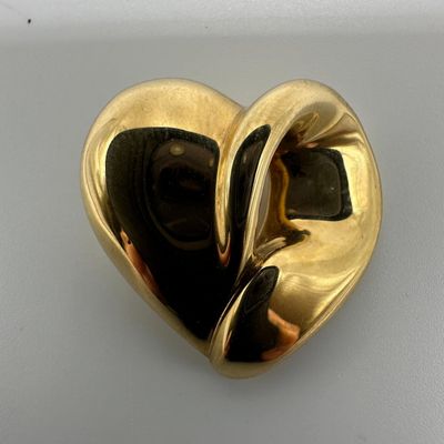 Israel 14K Yellow Gold Heart Shaped Pendant W37