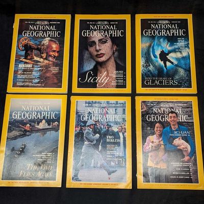 6 1980s 1990s National Geographic Magazines NGK