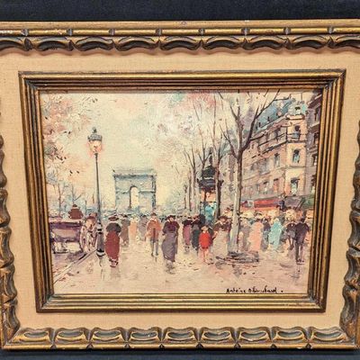 Framed Antonie Blanchard Champs Elysees Print