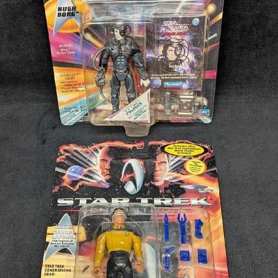 Star Trek Playmates Geordi LaForge And Hugh Borg Action Figures