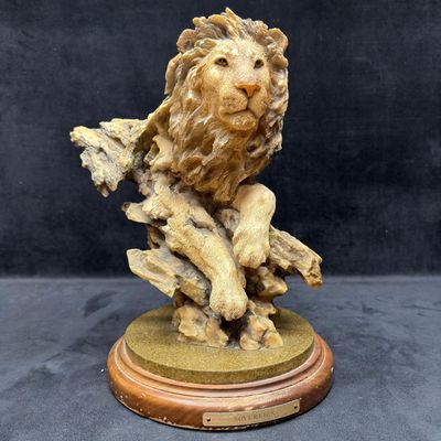 Sale Photo Thumbnail #1163: Randy Reading Sovereign Mill Creek Studios Lion Sculpture Signed and Numbered R240