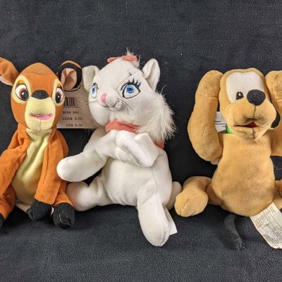 Sale Photo Thumbnail #1169: Disney Bambi Pluto Marie Pluto Mini Bean Bag Dolls