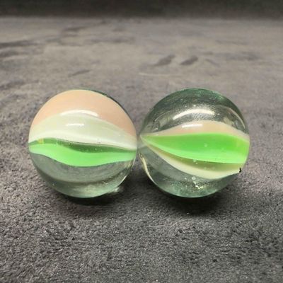 Green Cat Eye Marble Medium 25mm Set
