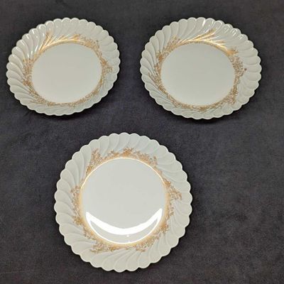 3 Retired Haviland Ladore Coupe Soup Bowls