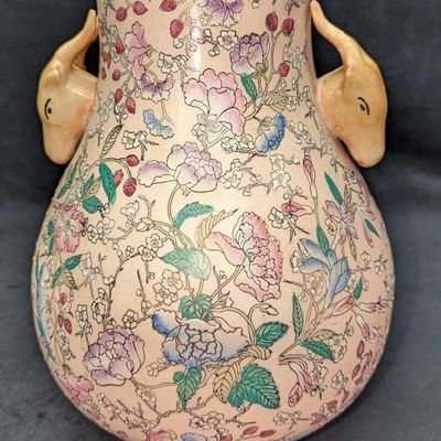 Vintage Frederick Cooper Chinoiserie Porcelain Vase