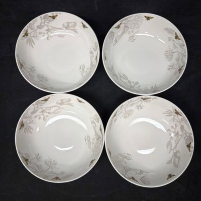 Sale Photo Thumbnail #1152: Four Harvest Green Studio Honey Bee Pasta Soup Cereal Bowls