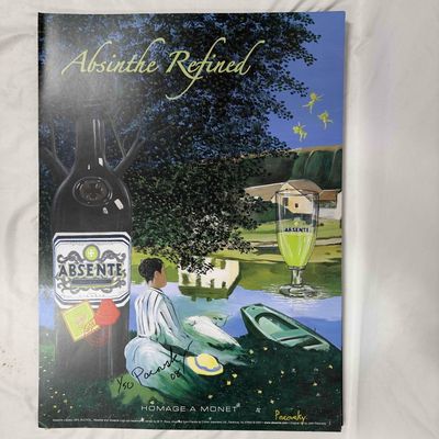 Absinthe Ad Poster Homage A Monet By John Pacovsky Hand Signed Numbered Collection