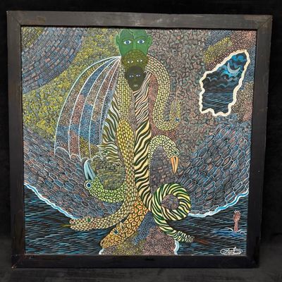 Original Oil on Board Frantz Zephirin