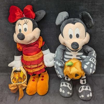 Disney Skeleton Mickey & Autumn Minnie Mouse Greeters