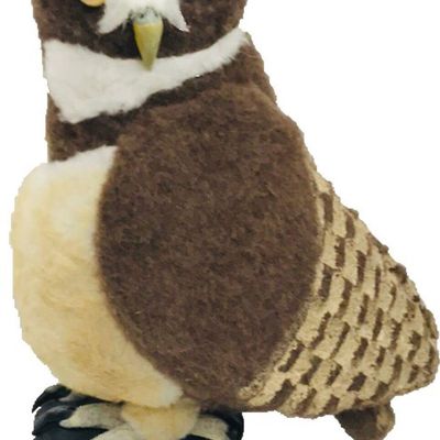 Halloween Decor, Plush Owl on Stand