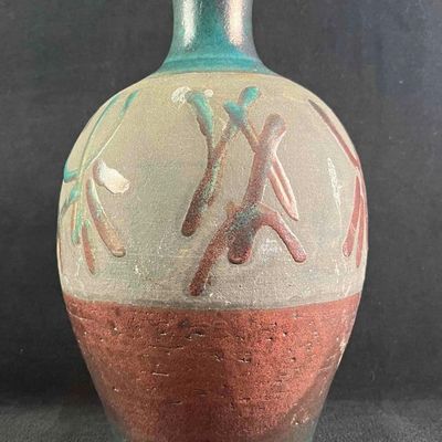 Vintage Handmade Vase Blue and Purple Vase