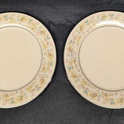2 Retired Noritake Blossom Time Dinner Plates A