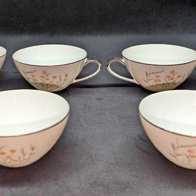 6 Retired Jyoto China Spring Cups