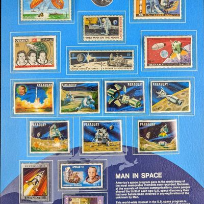 Sale Photo Thumbnail #1014: Tributes To American Space Accomplishments Stamps