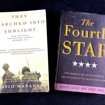 Set of (2) Military History Books They Marched Into Sunlight & The Fourth Star