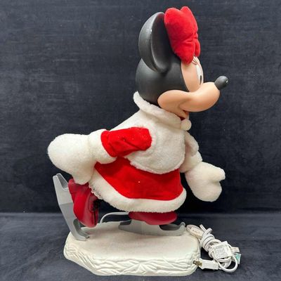 Santa's Best Disney Minnie Mouse Animated Skating on Ice Holiday Decor Animation