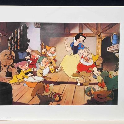 Snow White And The Seven Dwarfs Exclusive Commemorative Lithograph 1994