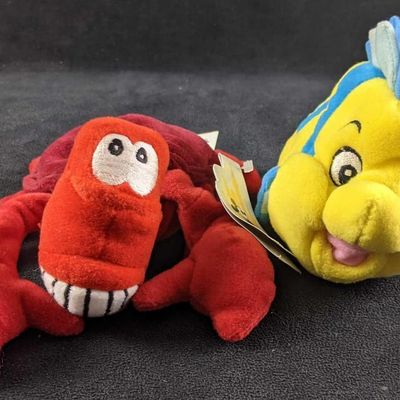 Little Mermaid Sebastian and Flounder Bean Bag
