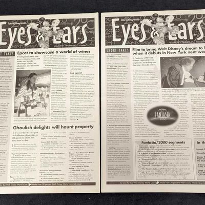 Sale Photo Thumbnail #1053: 2 Disney Eyes & Ears Cast Member Newsletter 1999