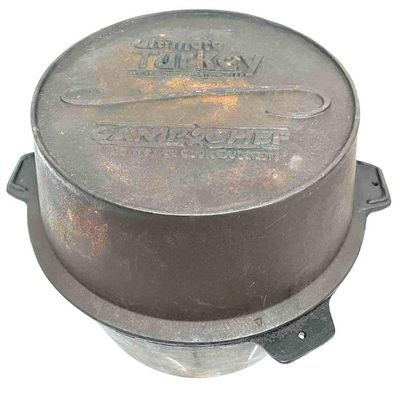 Sale Photo Thumbnail #1034: Vintage Cast Iron Camp Chef Ultimate Turkey Convention Roasting Oven