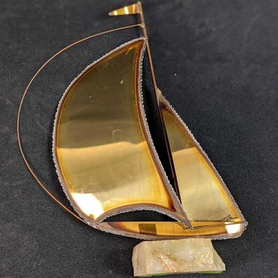 Small Brass Sailing Ship Similiar To Demott B