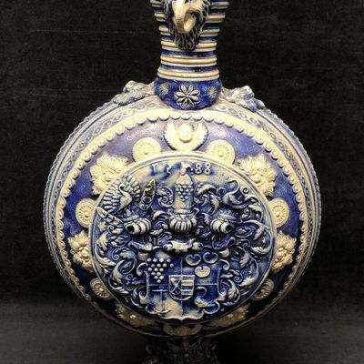Antique Westerwald Style Salt Glaze Stoneware Jug