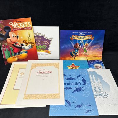 Sale Photo Thumbnail #1066: Disney Commemorative Lithograph Collection Snow White Pinocchio Cinderella Pocahontas Frozen