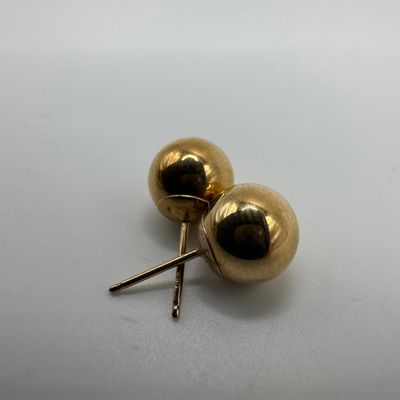 Classic 14K Gold Polished Ball Stud Earrings