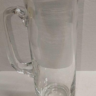 Sale Photo Thumbnail #1017: Vintage Clear 12" Glass Pitcher