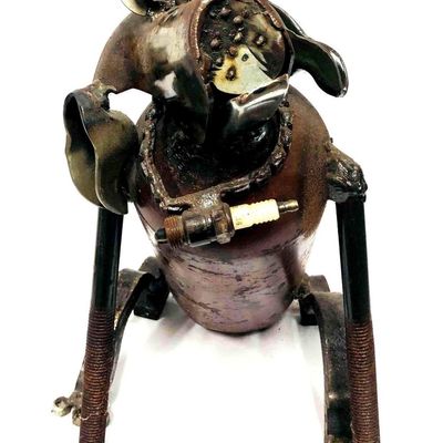 Steel/IronFolk Art Dog Sculpture