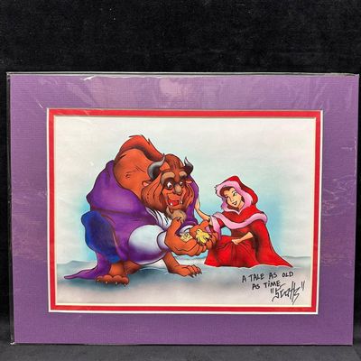 Sale Photo Thumbnail #1052: Beauty and the Beast A Tale As Old As Time Art Print Signed Scott Beaderstadt Disney Artist
