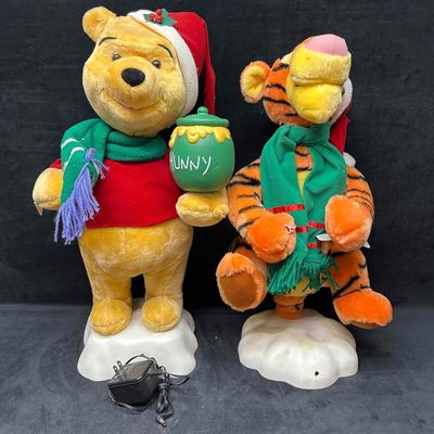 Sale Photo Thumbnail #1075: Winnie the Pooh and Tigger Animated Musical Holiday Decor