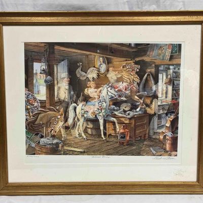 Framed And Signed Limited Edition Print Carousel Horse By Charles L. Peterson