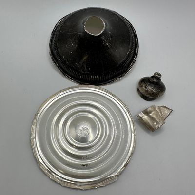Sale Photo Thumbnail #1189: Sterling Silver Base and Finial Duchin Creation Home Decor Pieces
