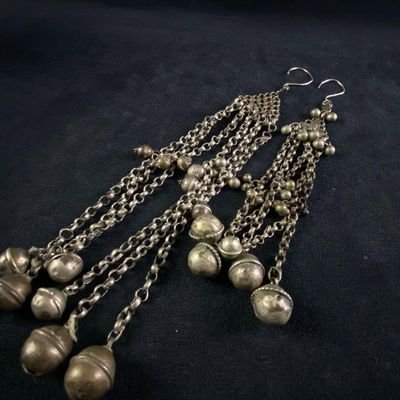 Vintage Traditionally Tribal Long Dangle Earrings