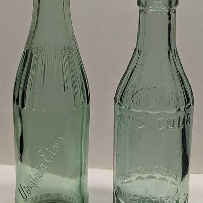 Vintage Virginia Etna And King Cola Glass Bottles
