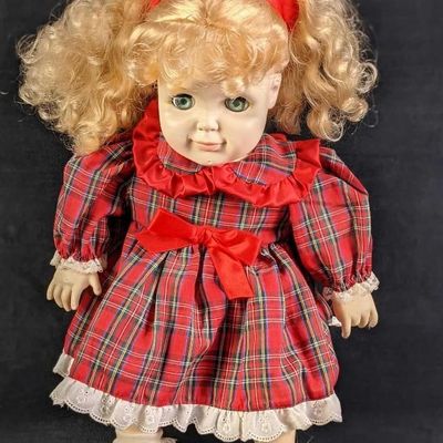 Living Legacy Baby Doll With Plaid Dress