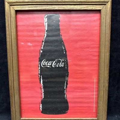 Framed Coca Cola Bottle Silhouette Poster Print 2005