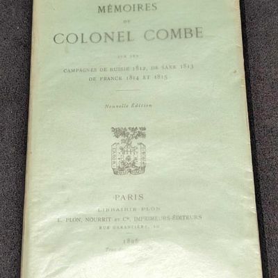 1896 Memoires Du Colonel Combe Softcover Book
