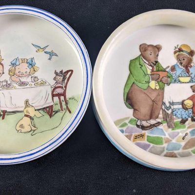Nursery Rhyme Plates Kids Illustrations Plates
